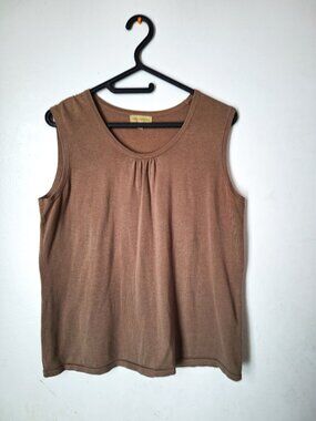 XL 100% Cotton Sleeveless Top Kerry Brooke Office Semi Casual